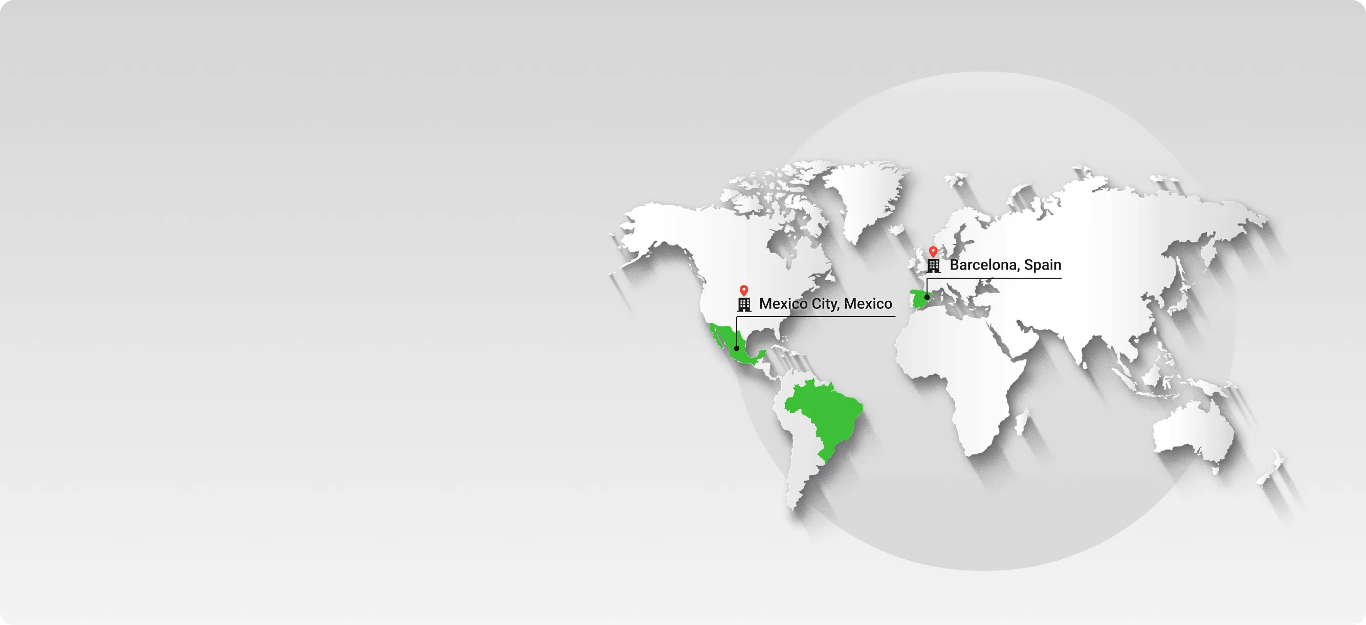 Karte mit der internationalen Präsenz von MeetingLawyers