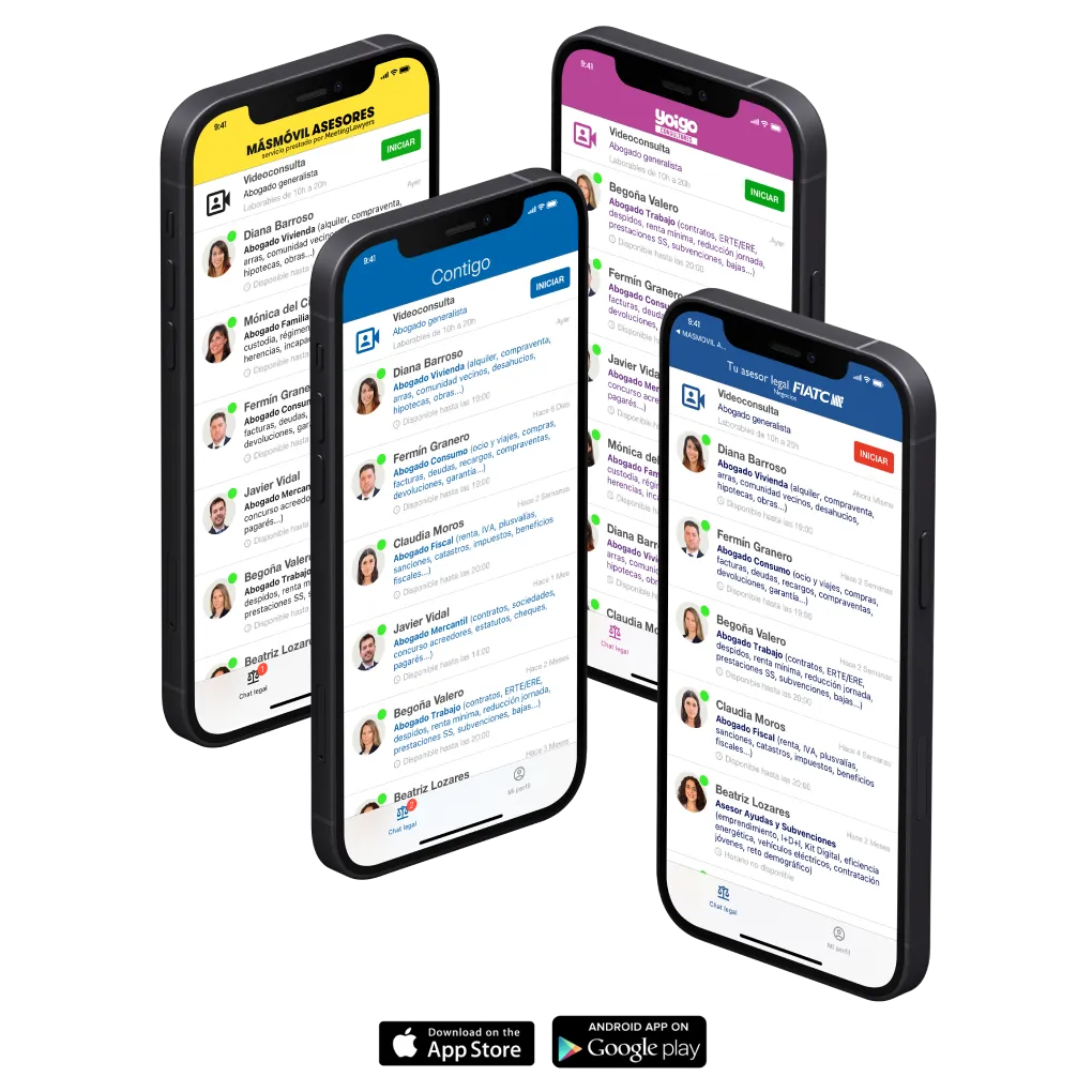 MeetingLawyers White-Label-App auf einem Smartphone